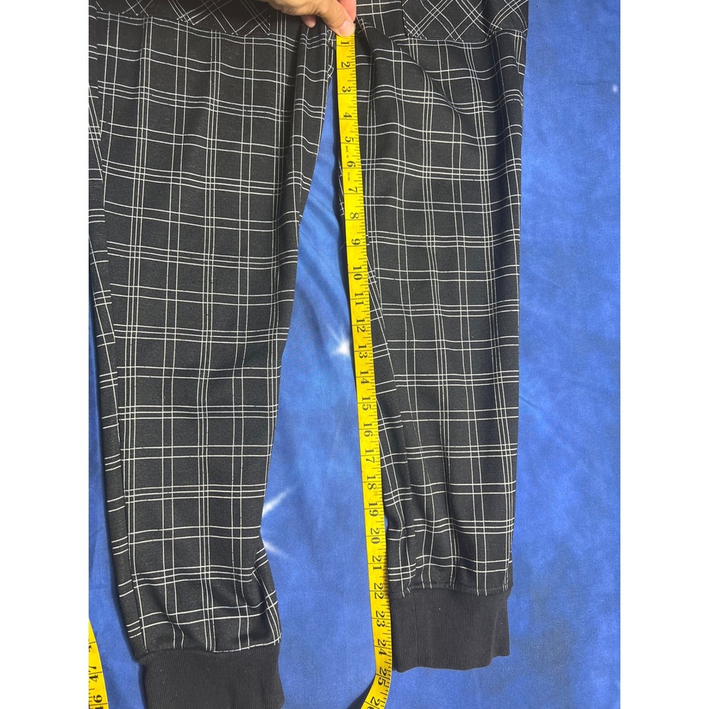 Liverpool Los Angeles Black White Plaid Jogger Pants Zip Pocket Size 4/27 - Picture 6 of 7